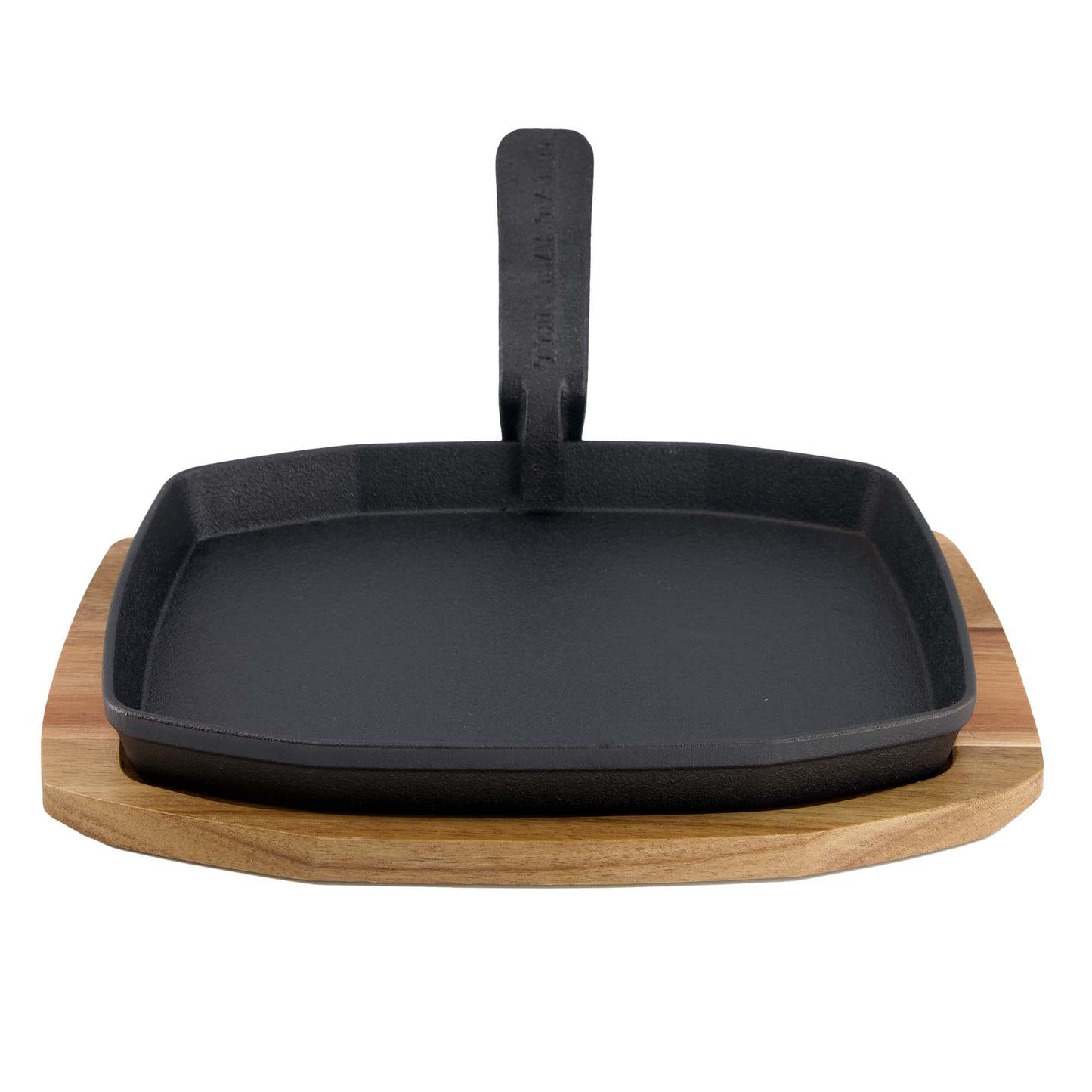 The Bastard Sizzling Plate Compact/Medium aus Gusseisen inkl. Untersetzer 21x28cm