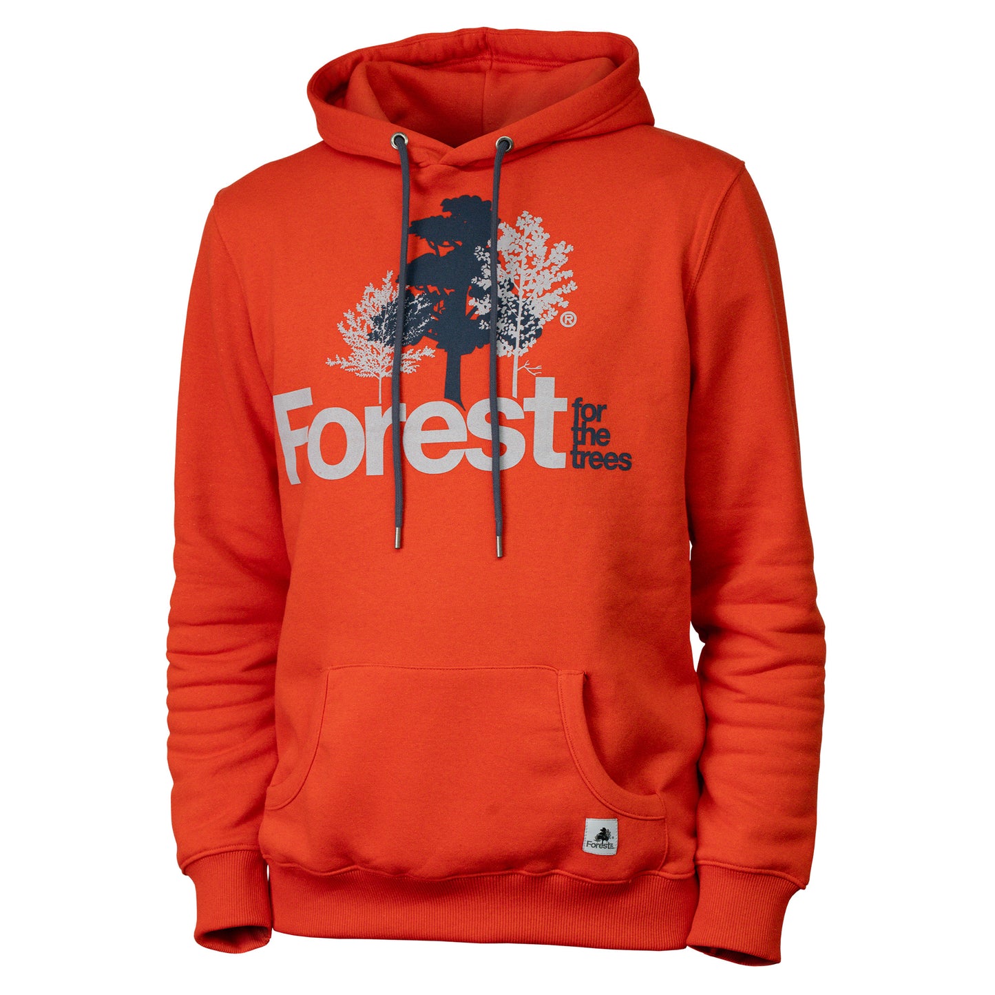 Hoodie Forest for the trees Orange Recycled Cotton