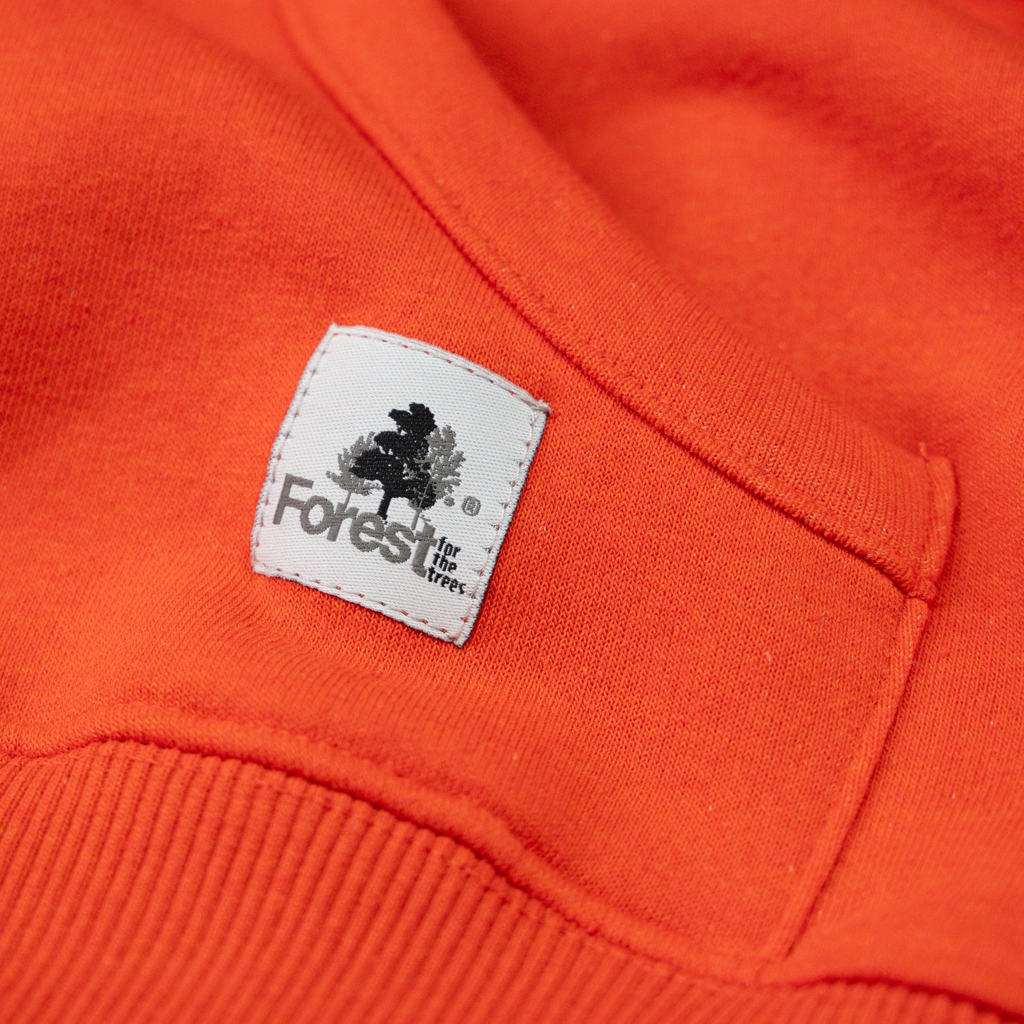 Hoodie Forest for the trees Orange Recycled Cotton