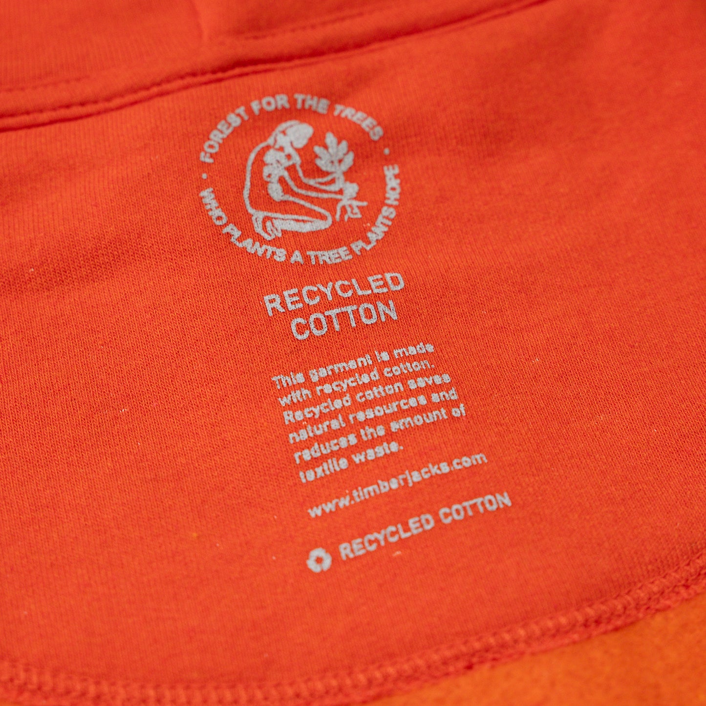 Hoodie Forest for the trees Orange Recycled Cotton