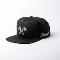Basecap Crossed Axes Snapback Black Grey - timberjacks.store