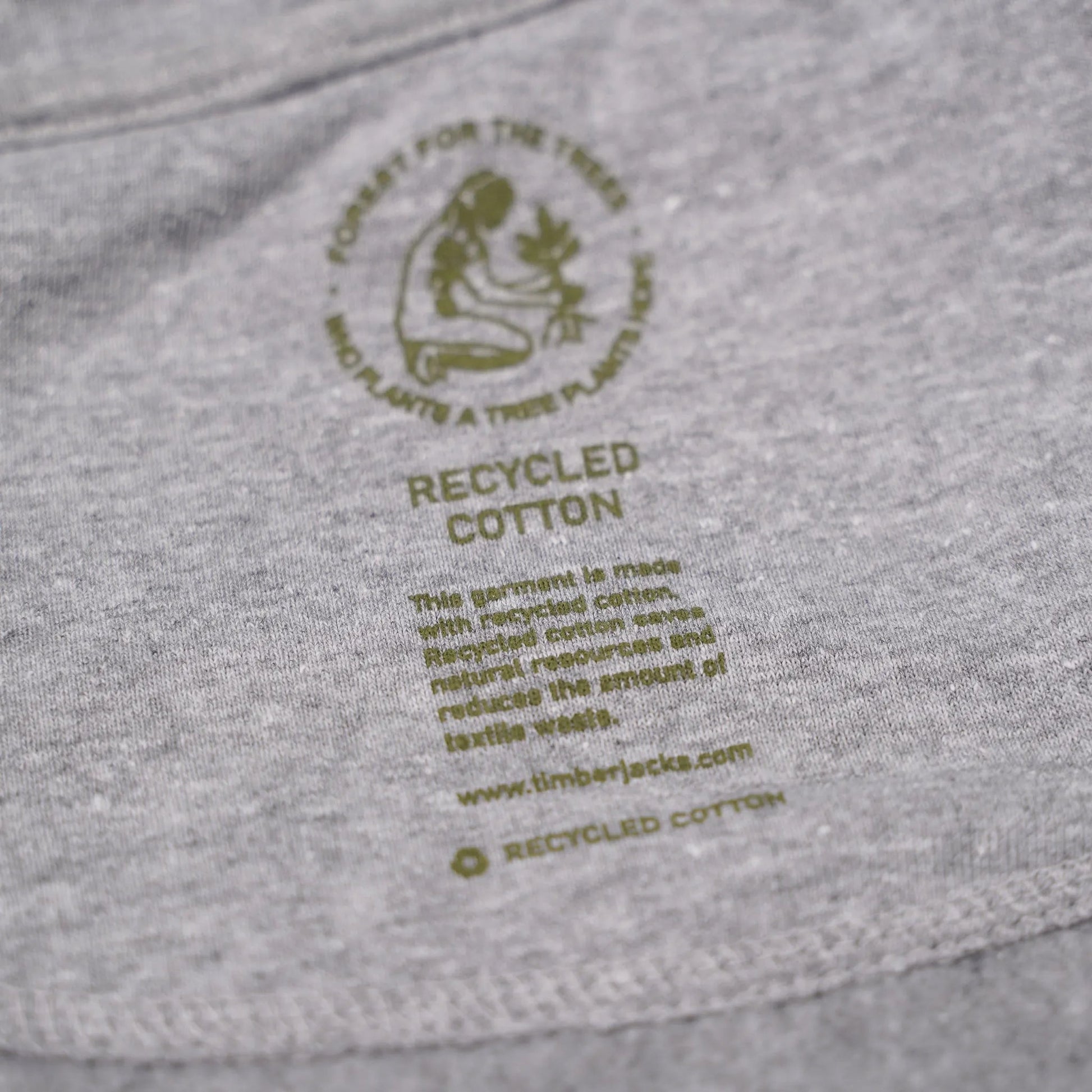 Hoodie Forest for the trees Ash Grey Recycled Cotton - timberjacks.store