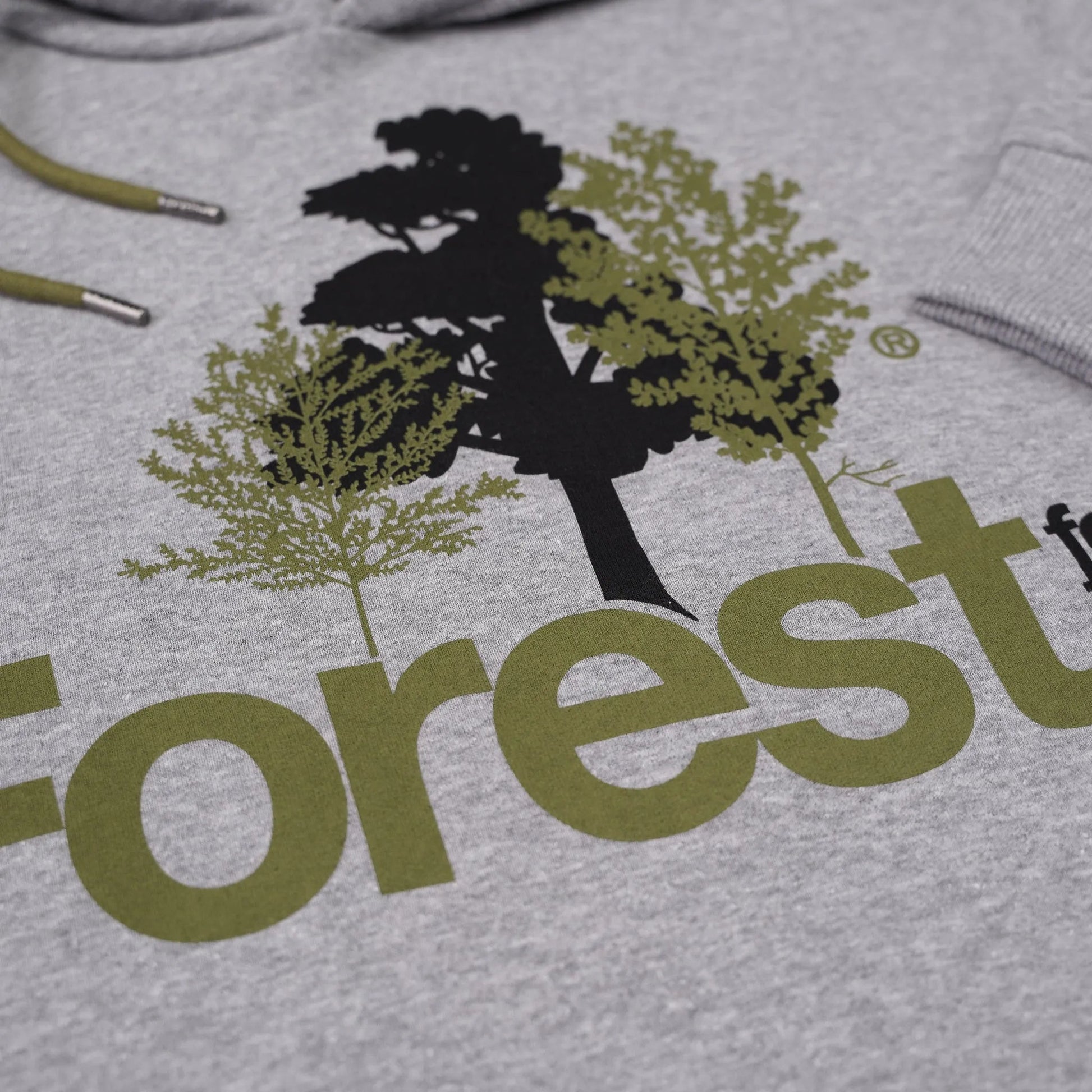 Hoodie Forest for the trees Ash Grey Recycled Cotton - timberjacks.store