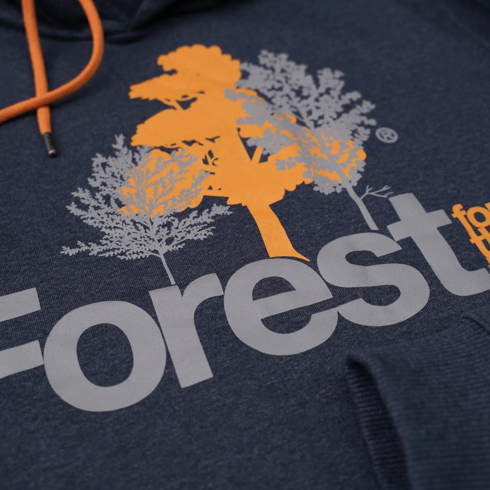 Hoodie Forest for the trees Indigo Recycled Cotton - timberjacks.store
