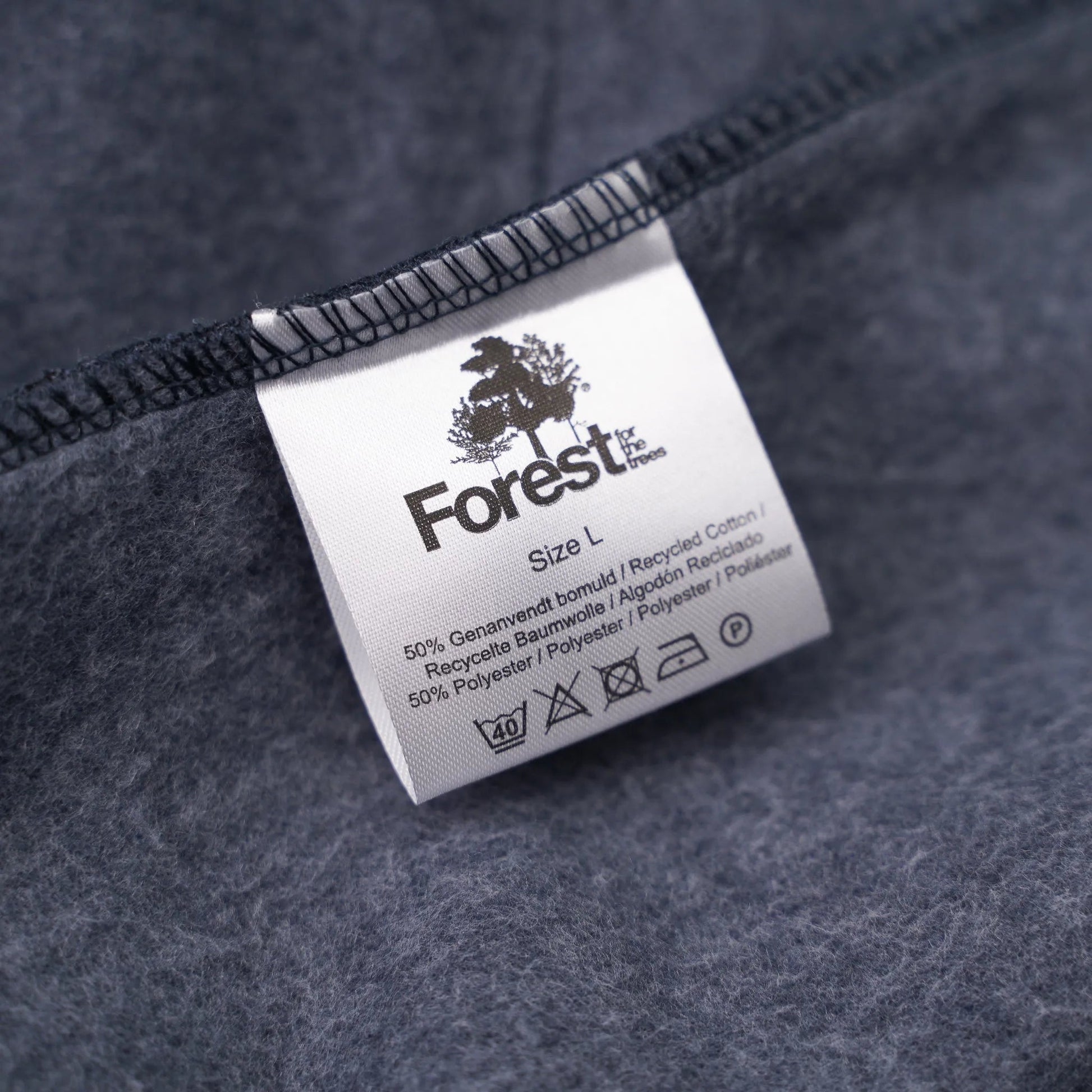 Hoodie Forest for the trees Indigo Recycled Cotton - timberjacks.store