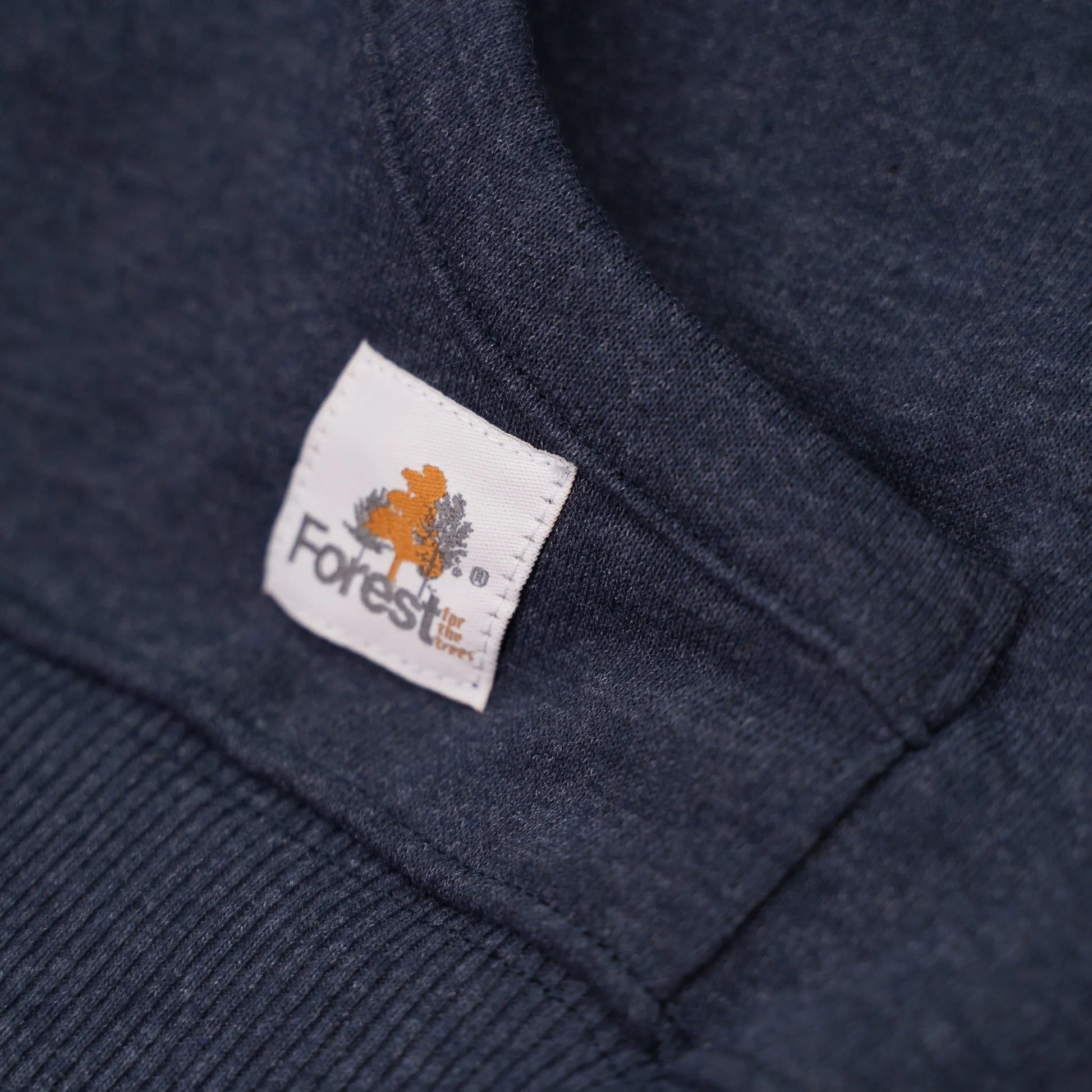 Hoodie Forest for the trees Indigo Recycled Cotton - timberjacks.store