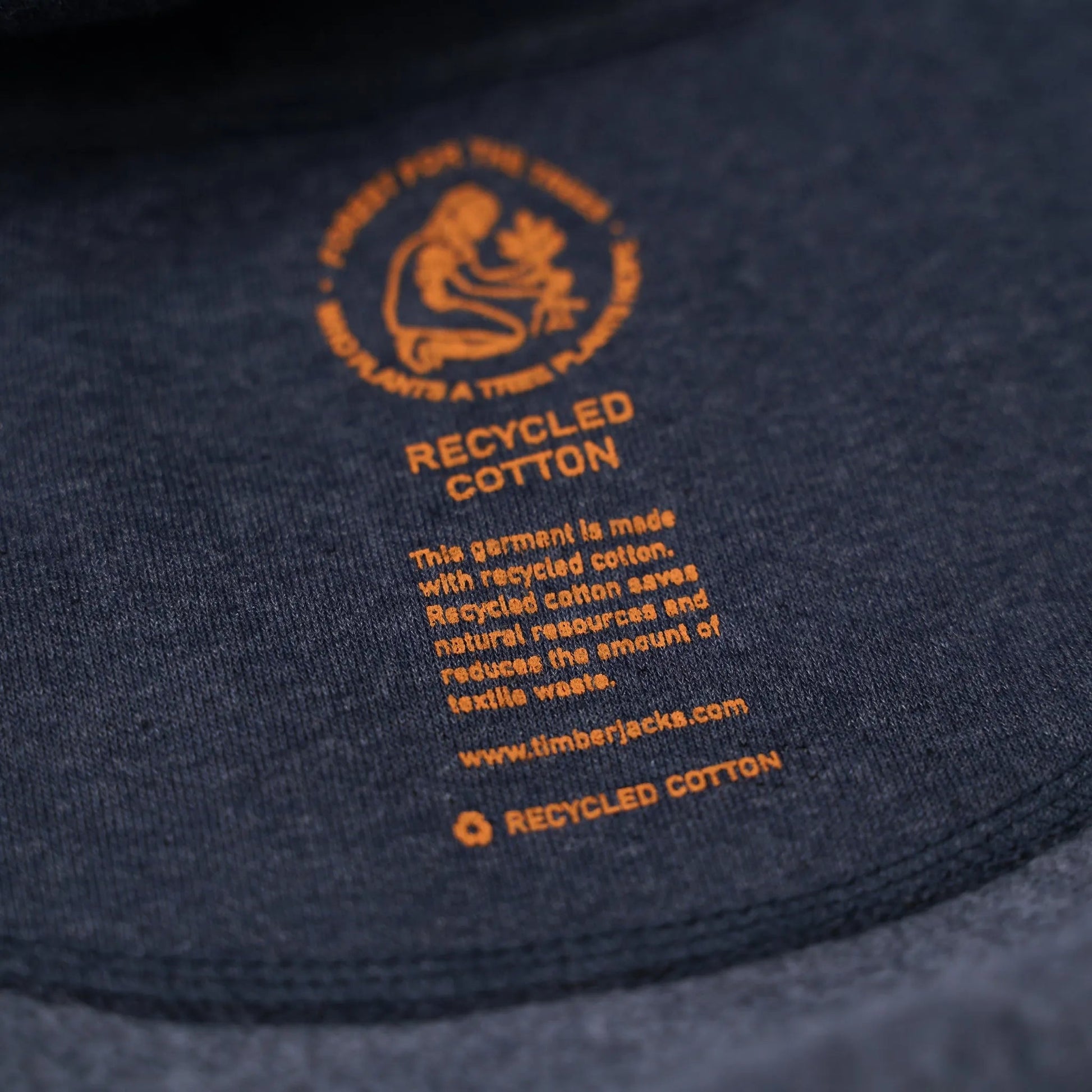 Hoodie Forest for the trees Indigo Recycled Cotton - timberjacks.store