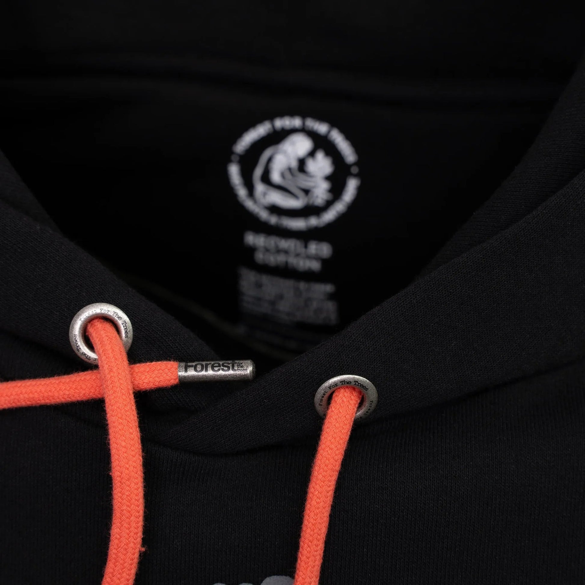 Hoodie Forest for the trees Nero Recycled Cotton - timberjacks.store
