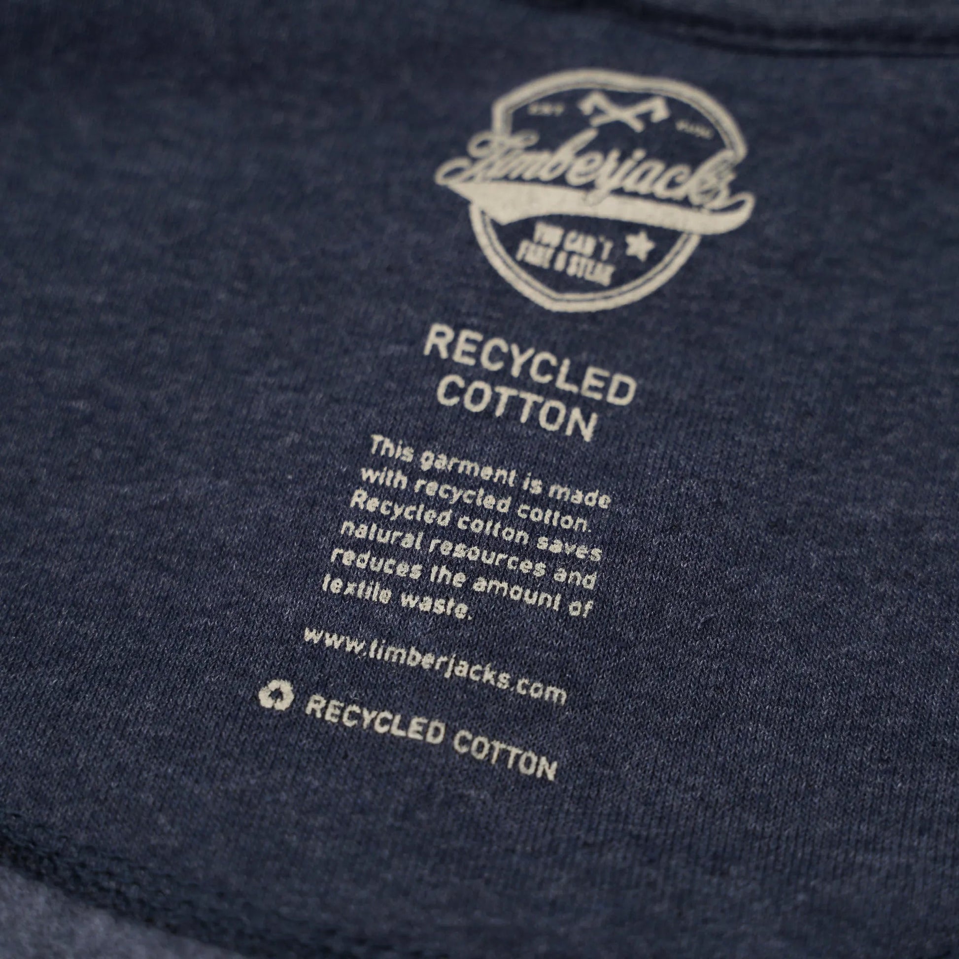 Hoodie Tiger Indigo Recycled Cotton - timberjacks.store