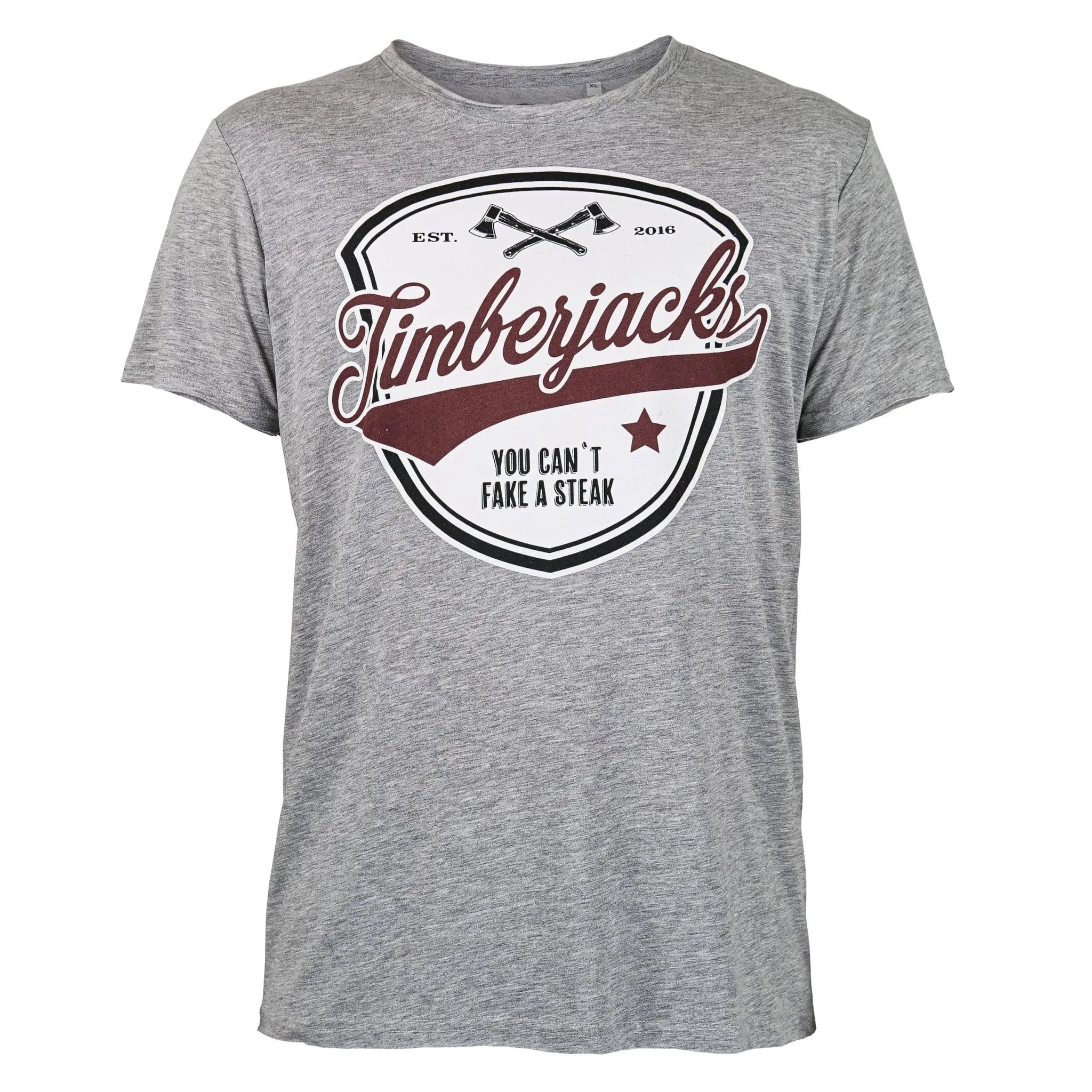 T-Shirt Can´t Fake Men Grey - timberjacks.store