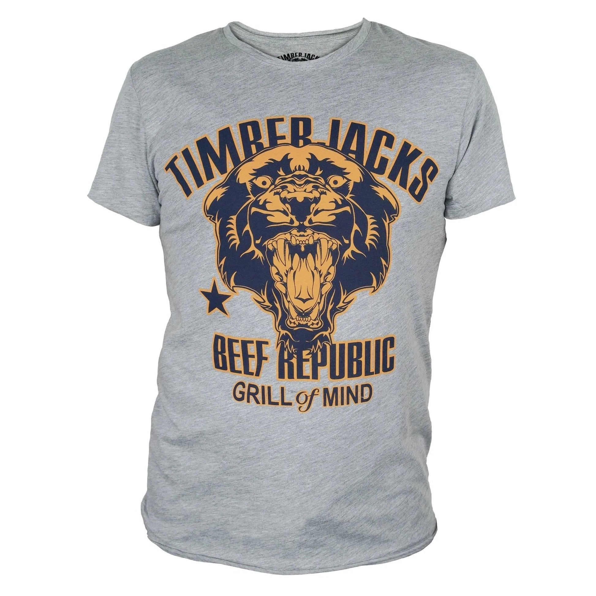 T-Shirt Mountain Lion Men Grey - timberjacks.store