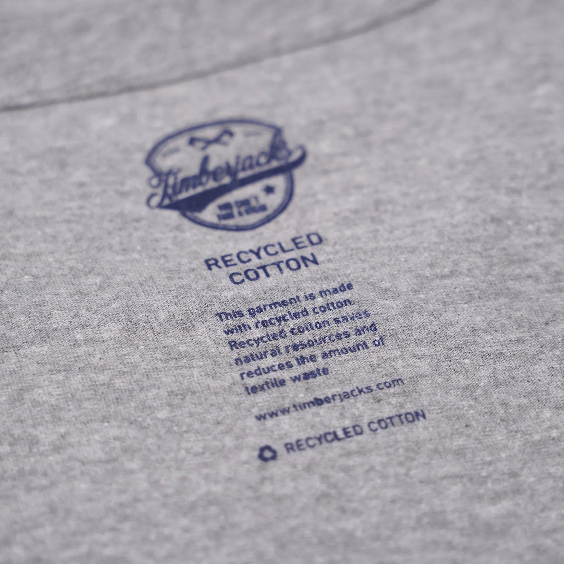 T-Shirt Tiger Men Ash Grey Recycled Cotton - timberjacks.store