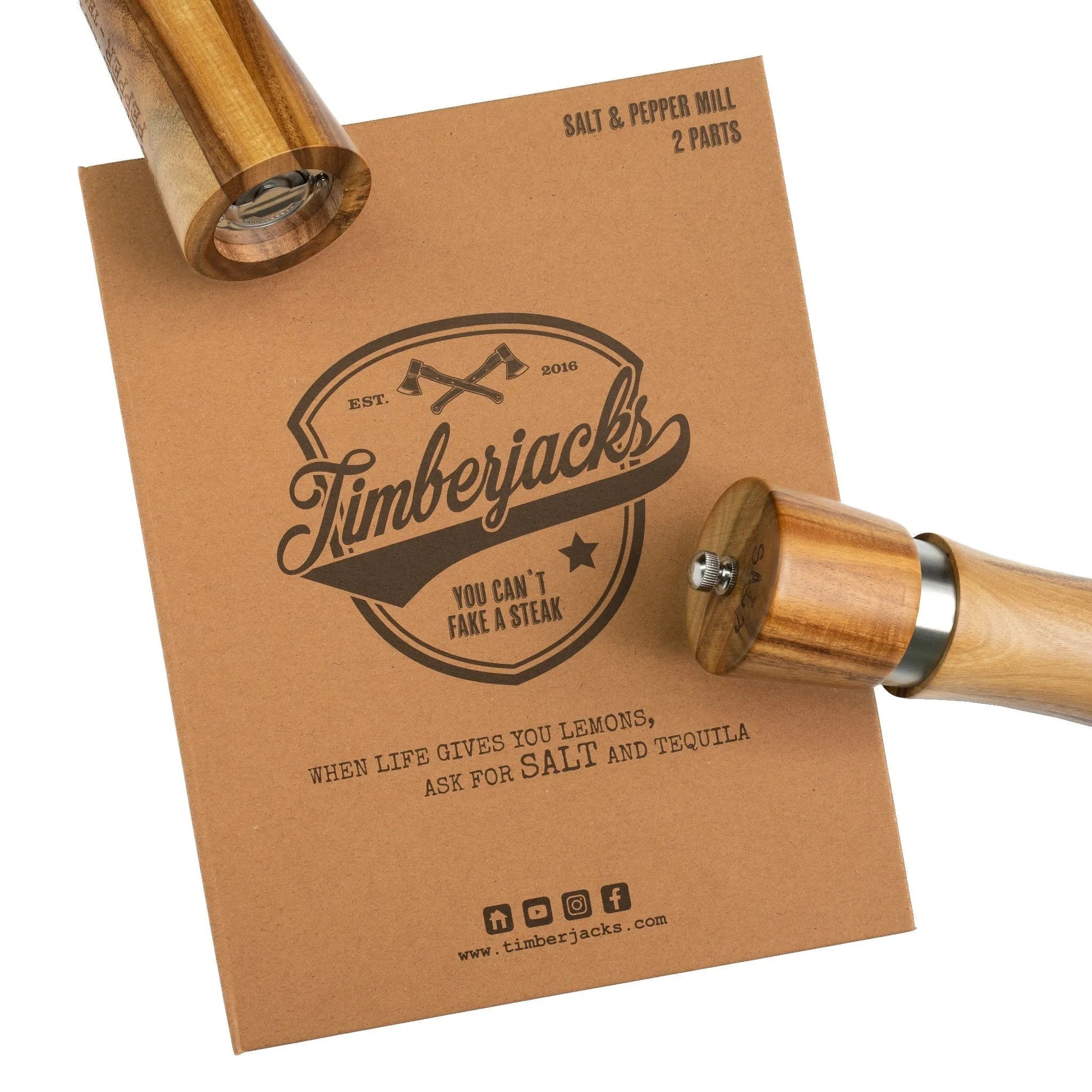 Timberjacks Salt & Pepper Mill 2 Parts - timberjacks.store