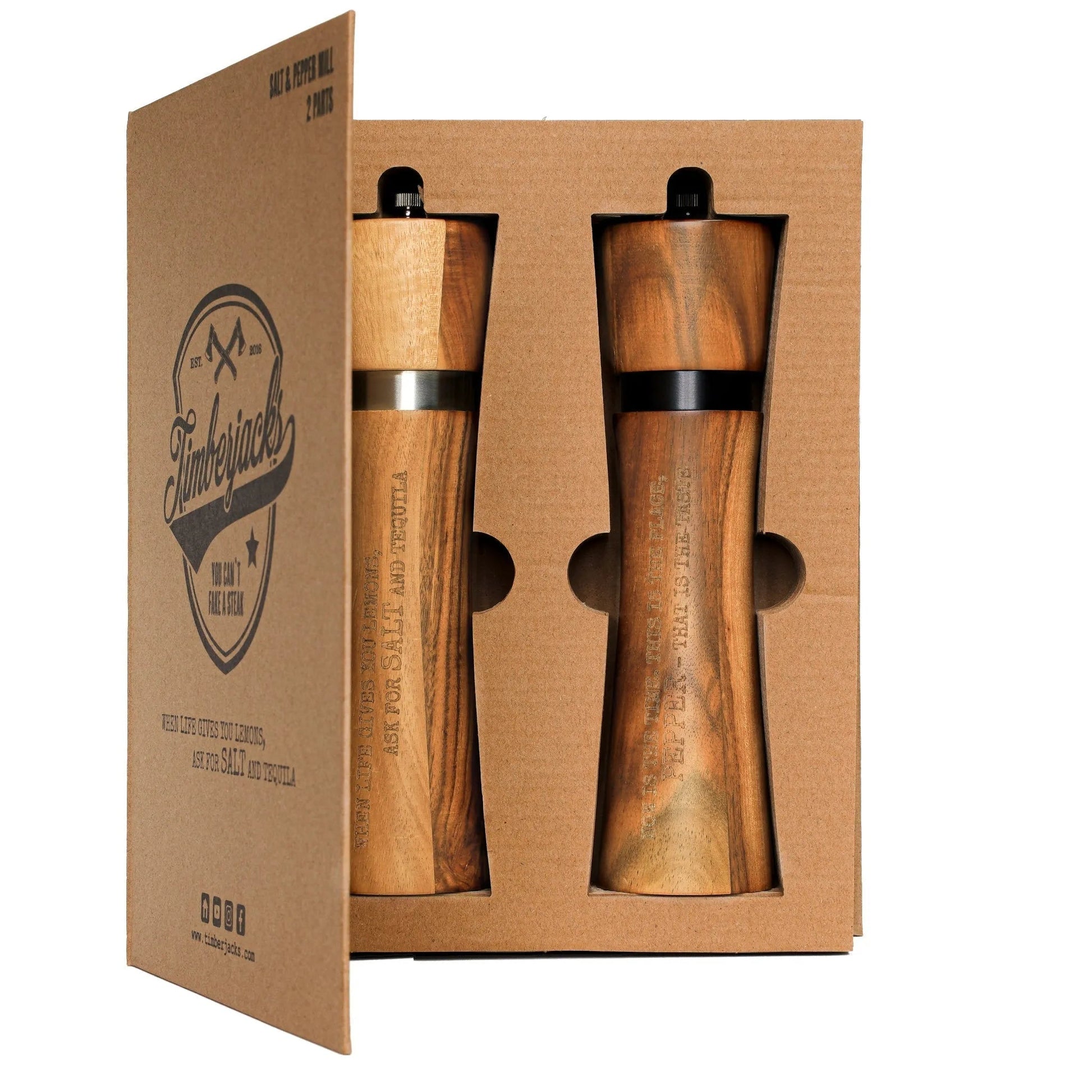 Timberjacks Salt & Pepper Mill 2 Parts - timberjacks.store