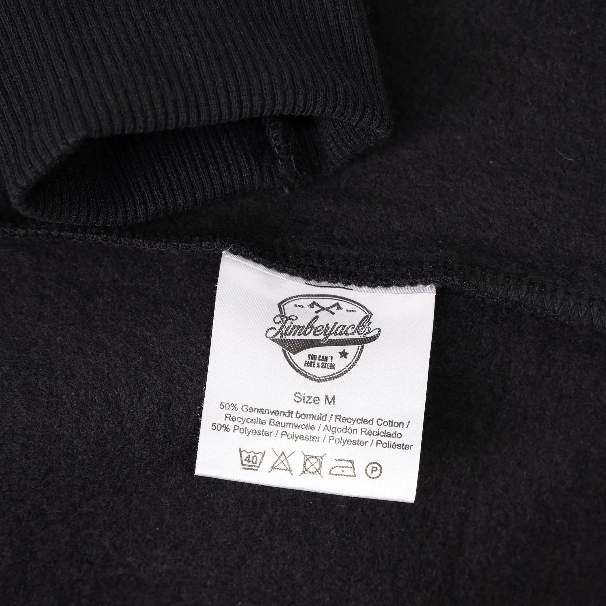 Zip Hoodie Basic Nero - timberjacks.store