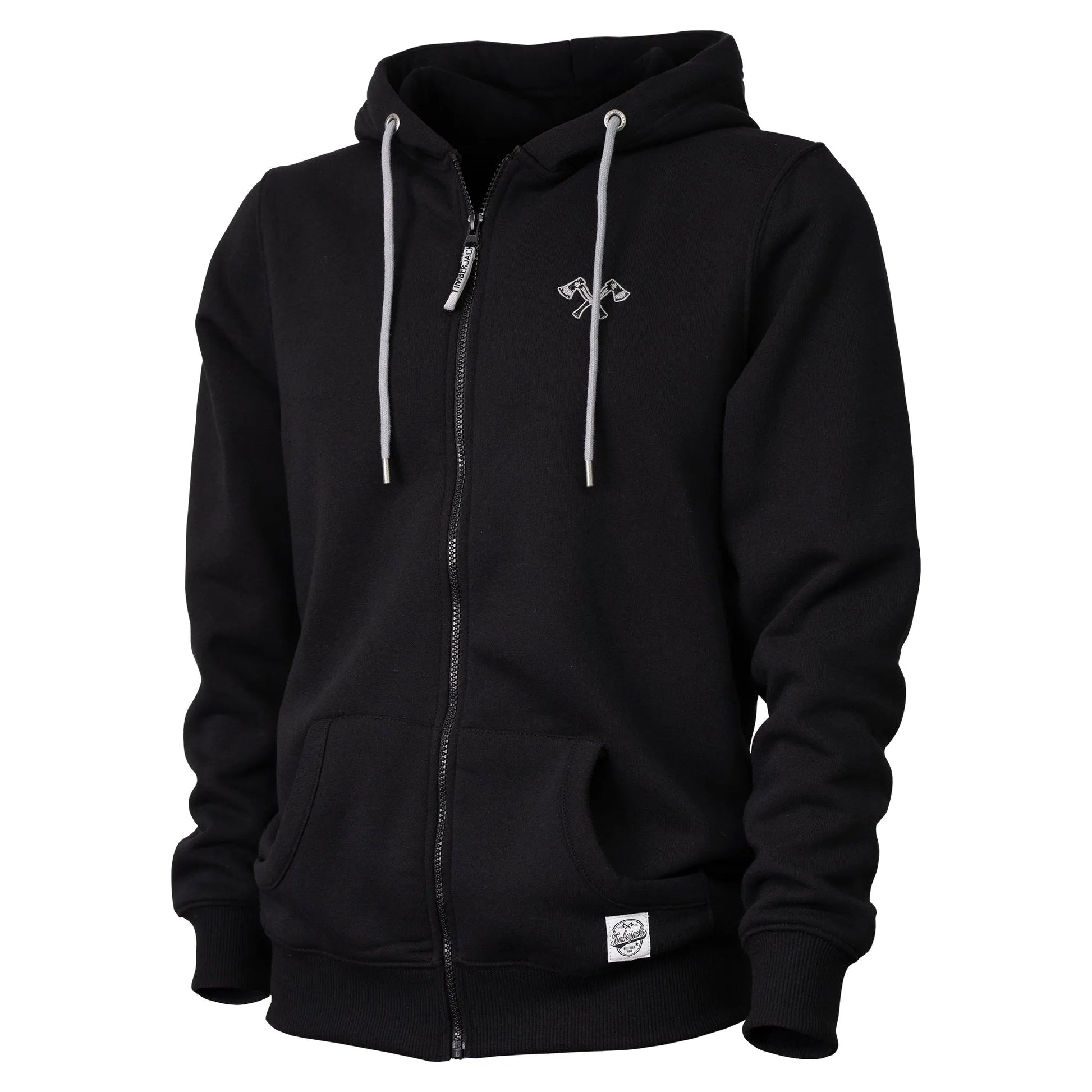 Zip Hoodie Basic Nero - timberjacks.store