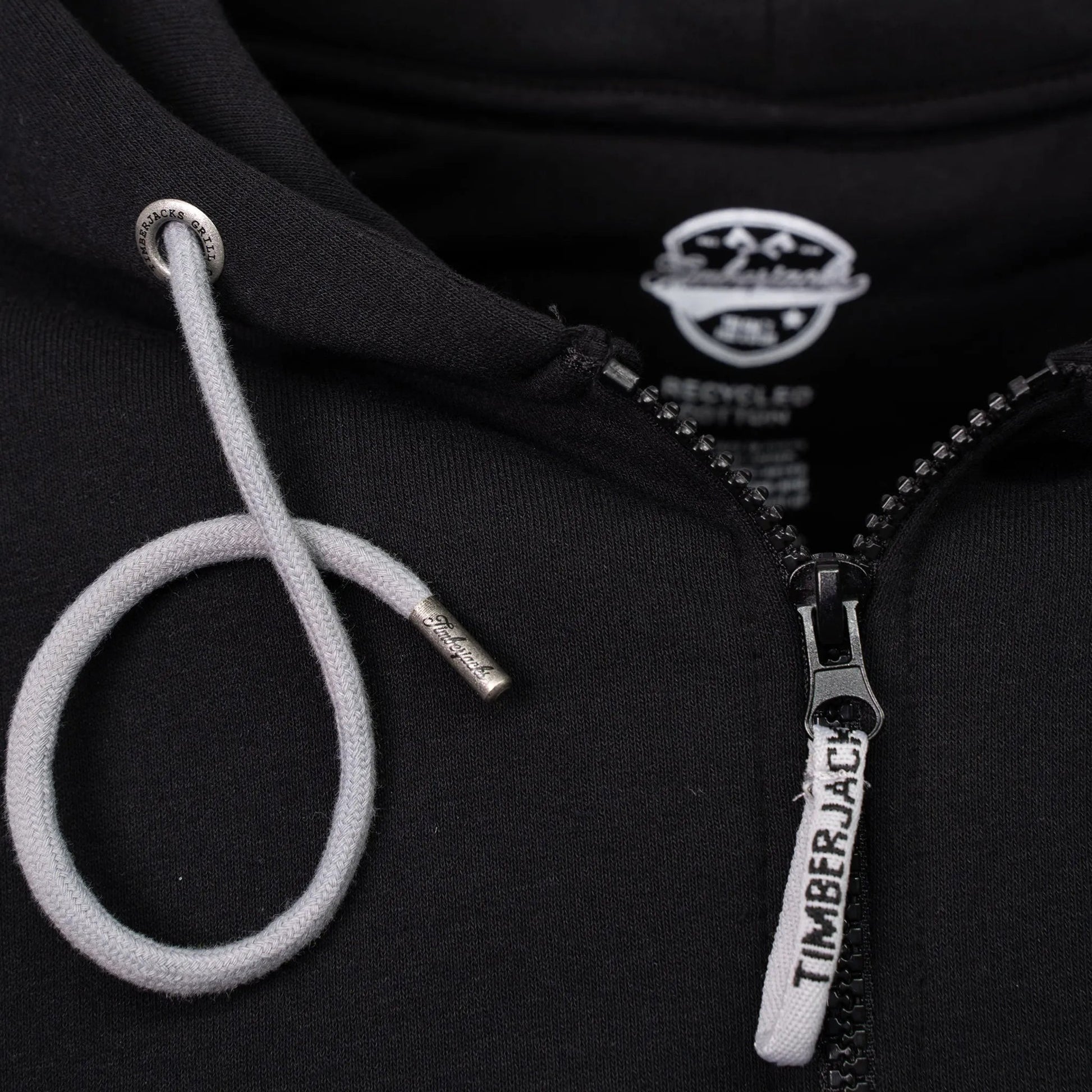 Zip Hoodie Basic Nero - timberjacks.store