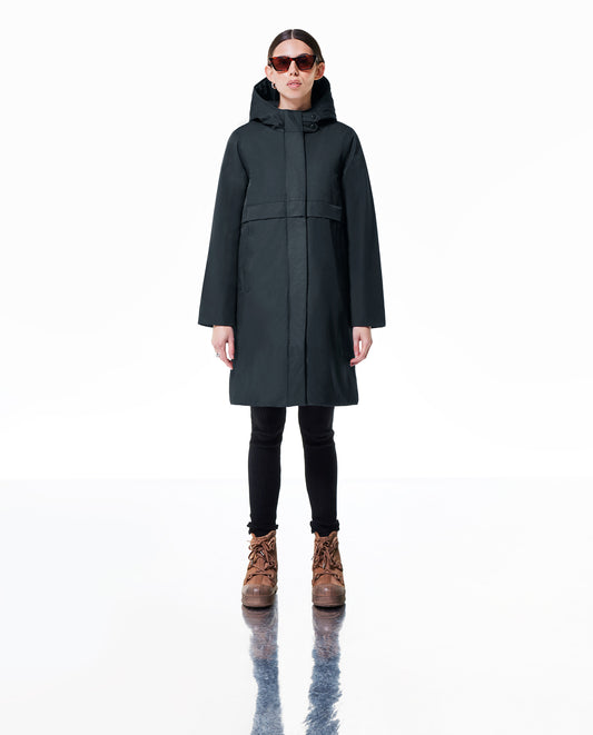 Nicole Dark Navy Winter Jacket - Elvine