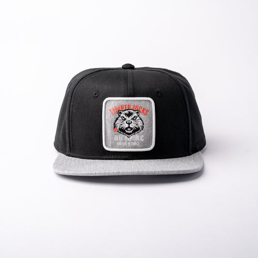 Basecap Beaver Snapback Black Grey