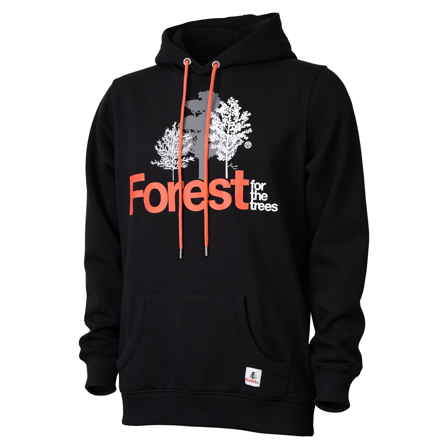 Hoodie Forest for the trees Nero Recycled Cotton