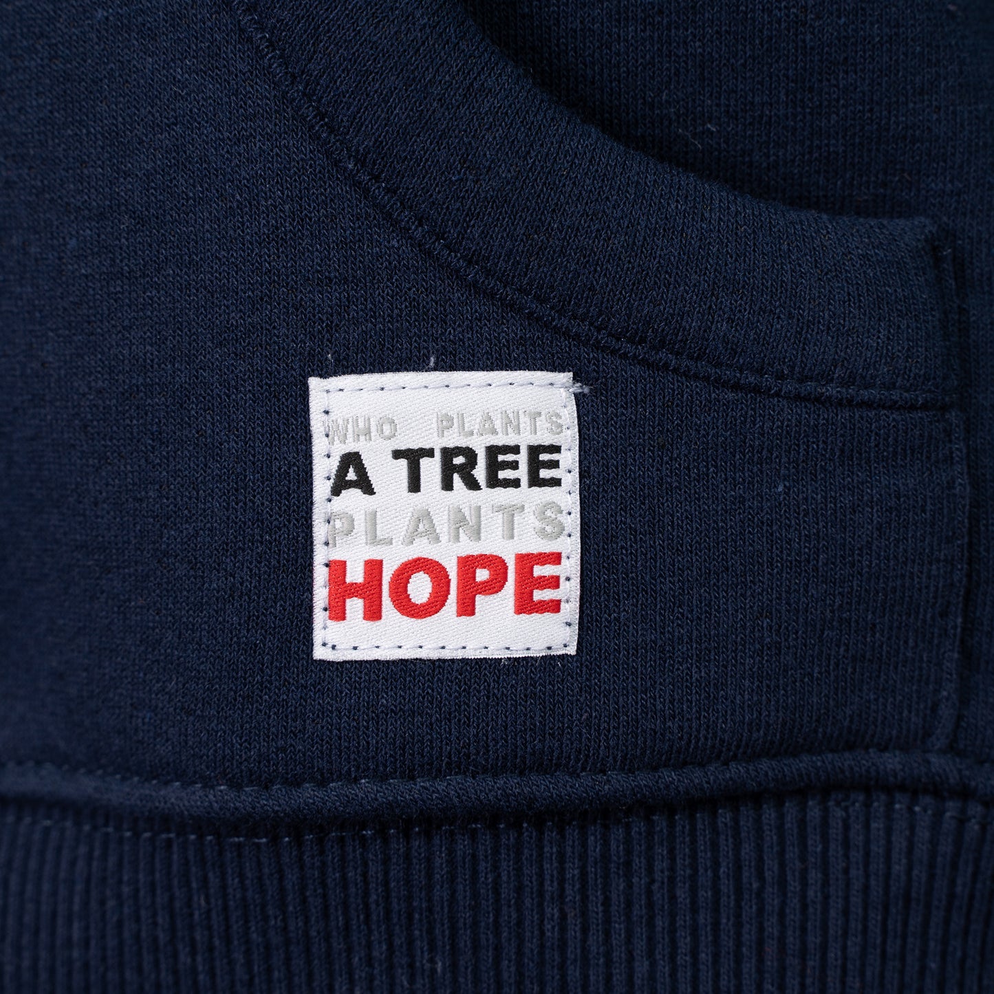 Hoodie Forest for the trees Who Plants A Tree Dark Navy Recycled Cotton