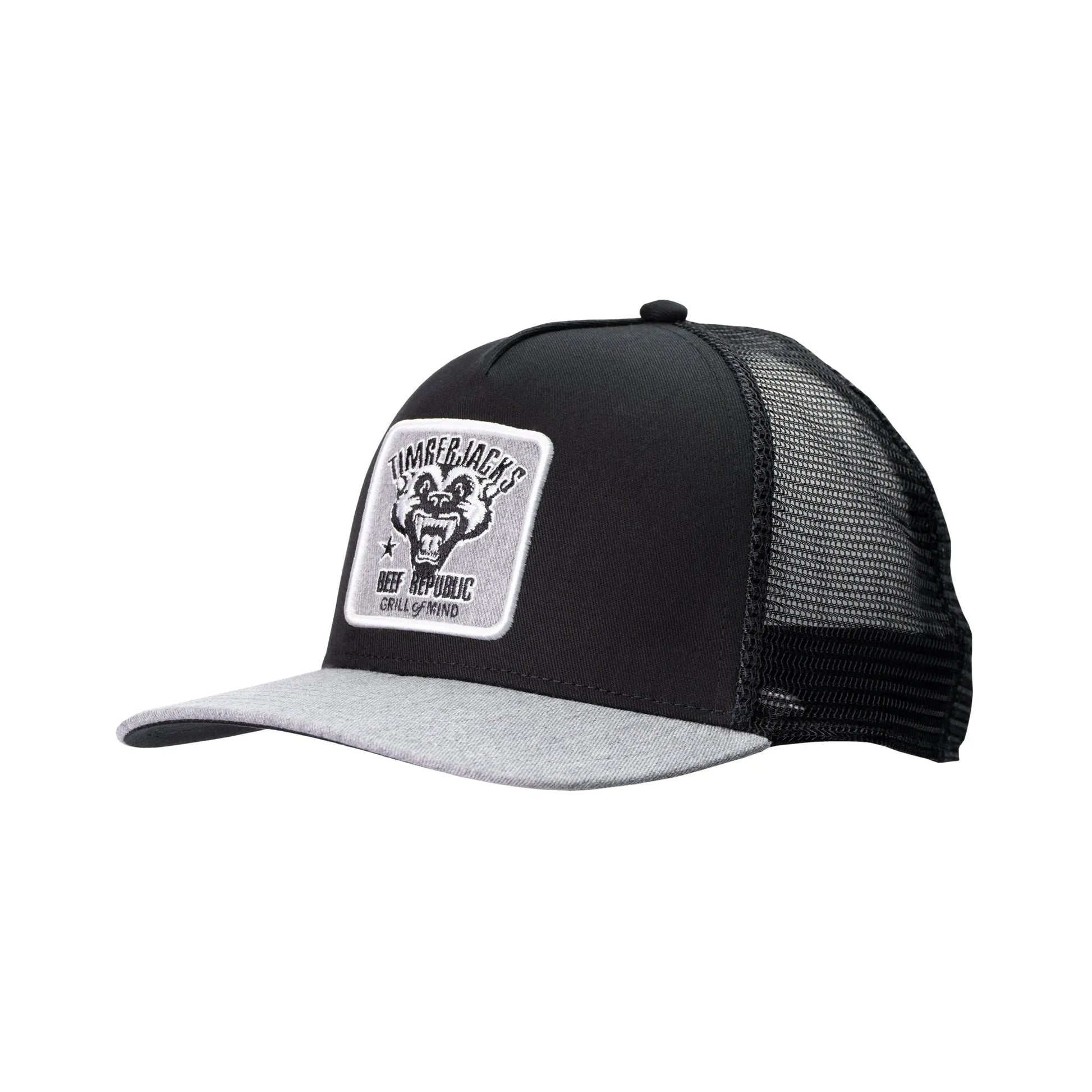 Basecap Badger Trucker Cap Black Grey - timberjacks.store