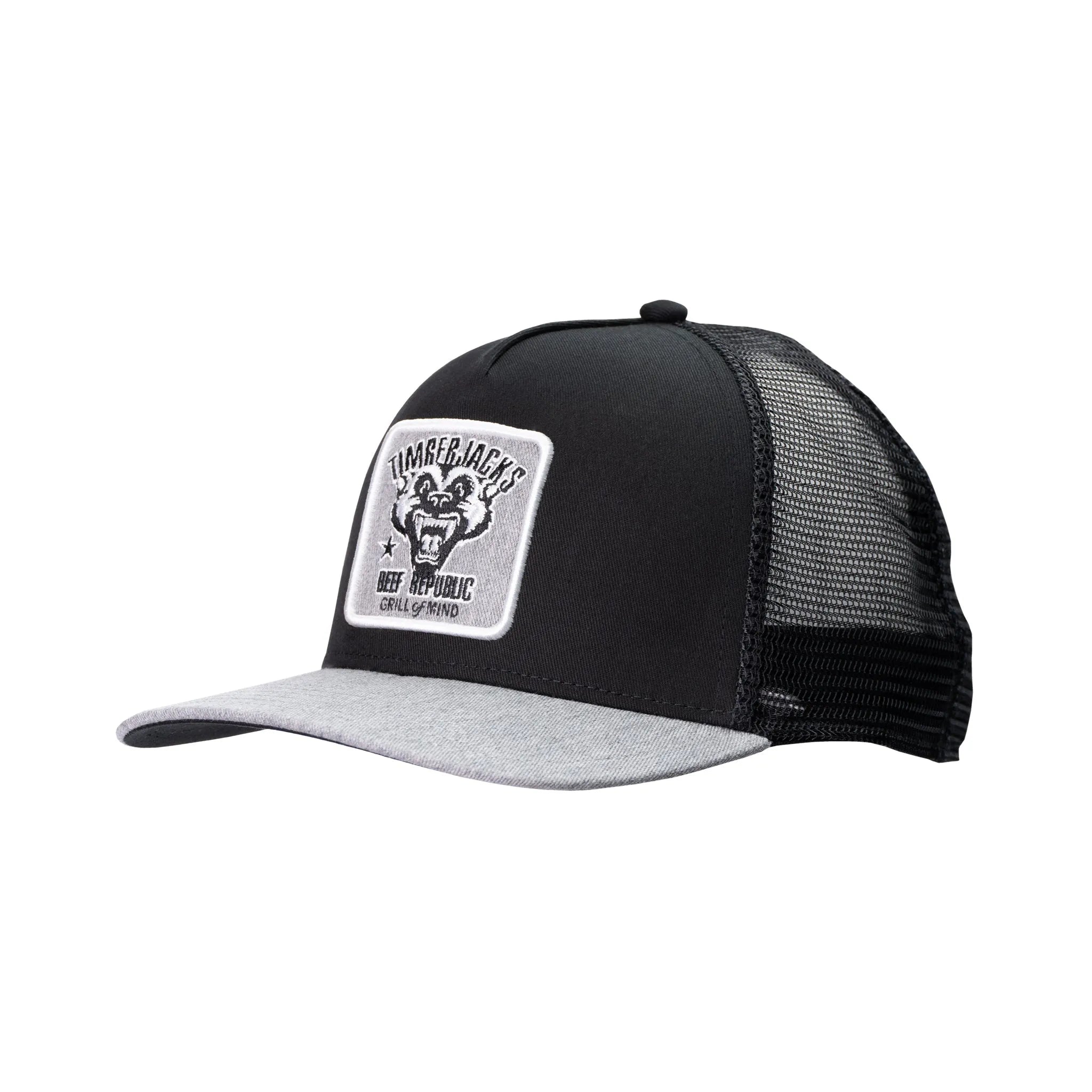 Basecap Badger Trucker Cap Black Grey - timberjacks.store