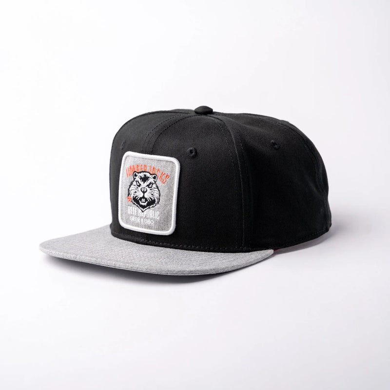 Basecap Beaver Snapback Black Grey - timberjacks.store