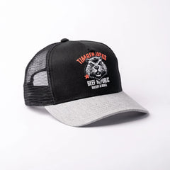 Basecap Beaver Trucker Cap Grey Black - timberjacks.store