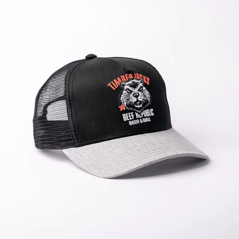 Basecap Beaver Trucker Cap Grey Black - timberjacks.store