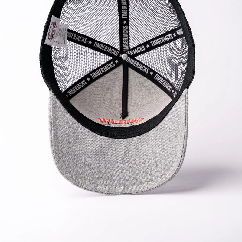 Basecap Beaver Trucker Cap Grey Black - timberjacks.store