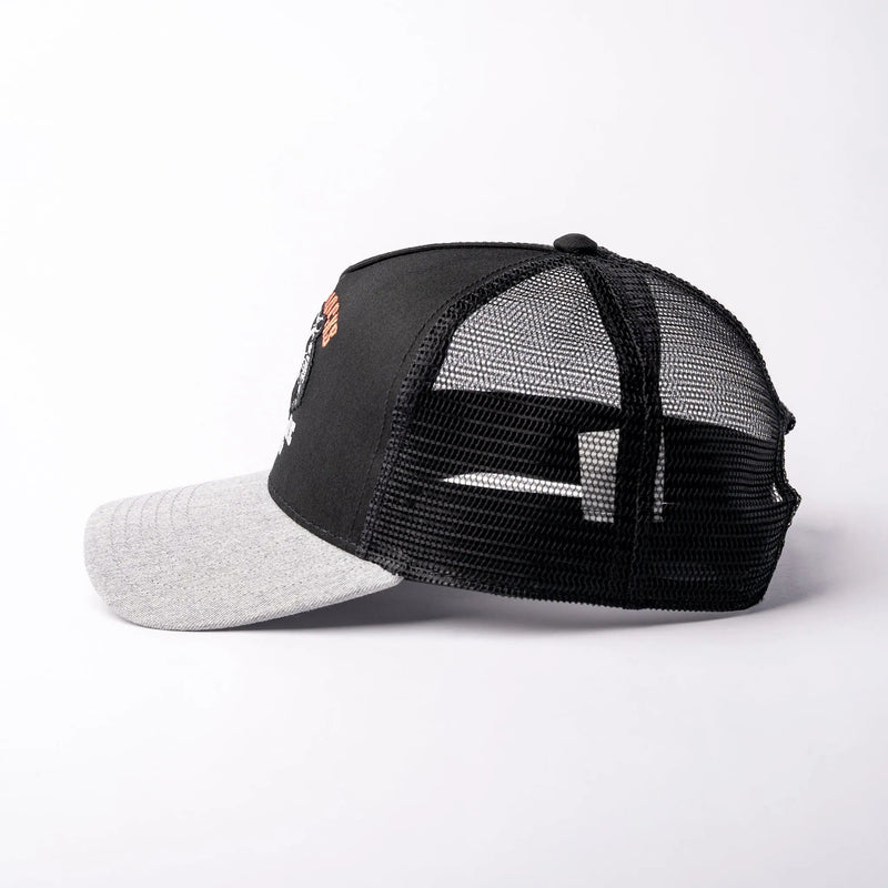 Basecap Beaver Trucker Cap Grey Black - timberjacks.store