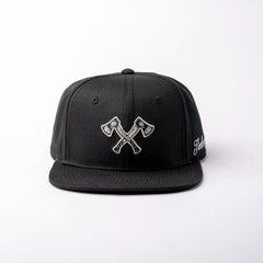 Basecap Crossed Axes Snapback Black Grey - timberjacks.store