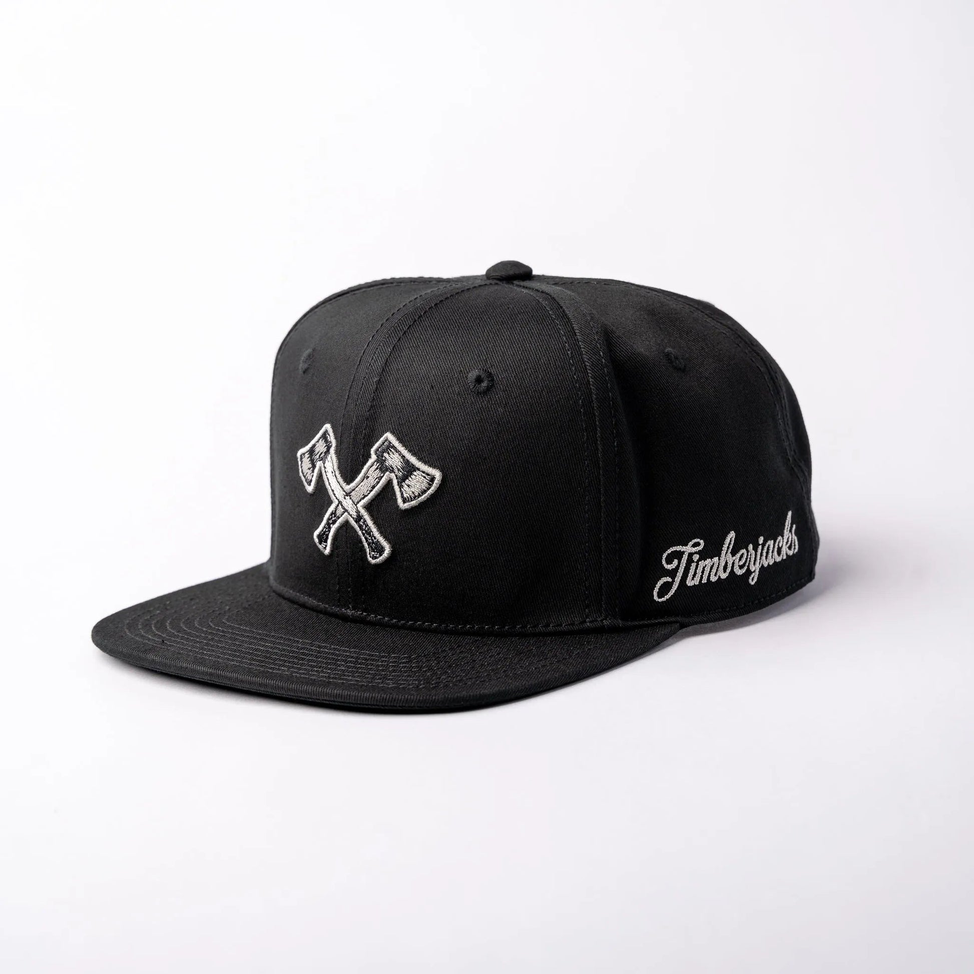 Basecap Crossed Axes Snapback Black Grey - timberjacks.store