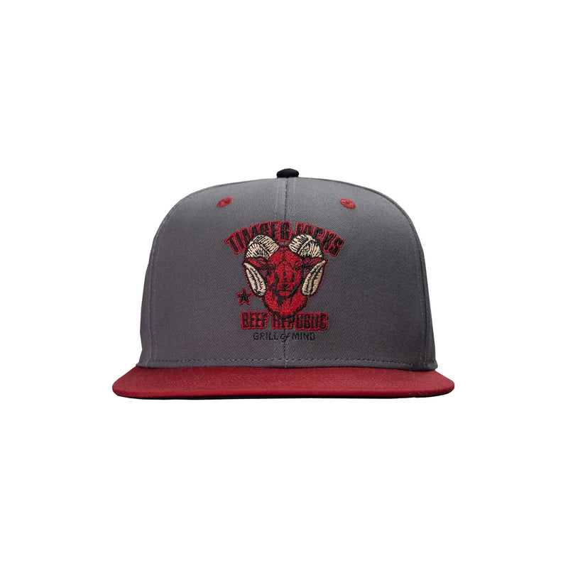 Basecap Ibex Snapback Grey Wine - timberjacks.store