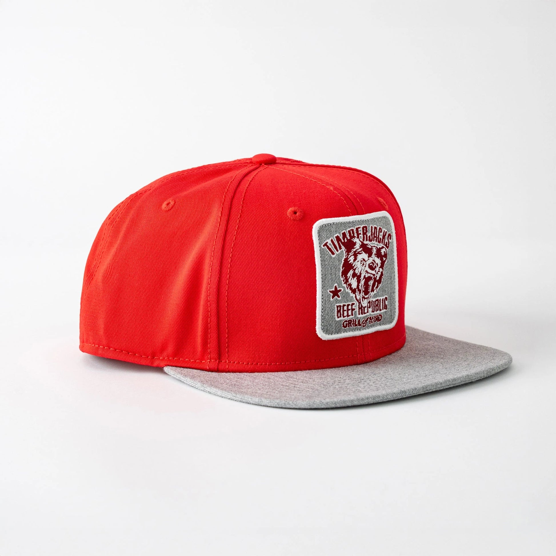 Basecap Snapback Grizzly Red/Grey - timberjacks.store