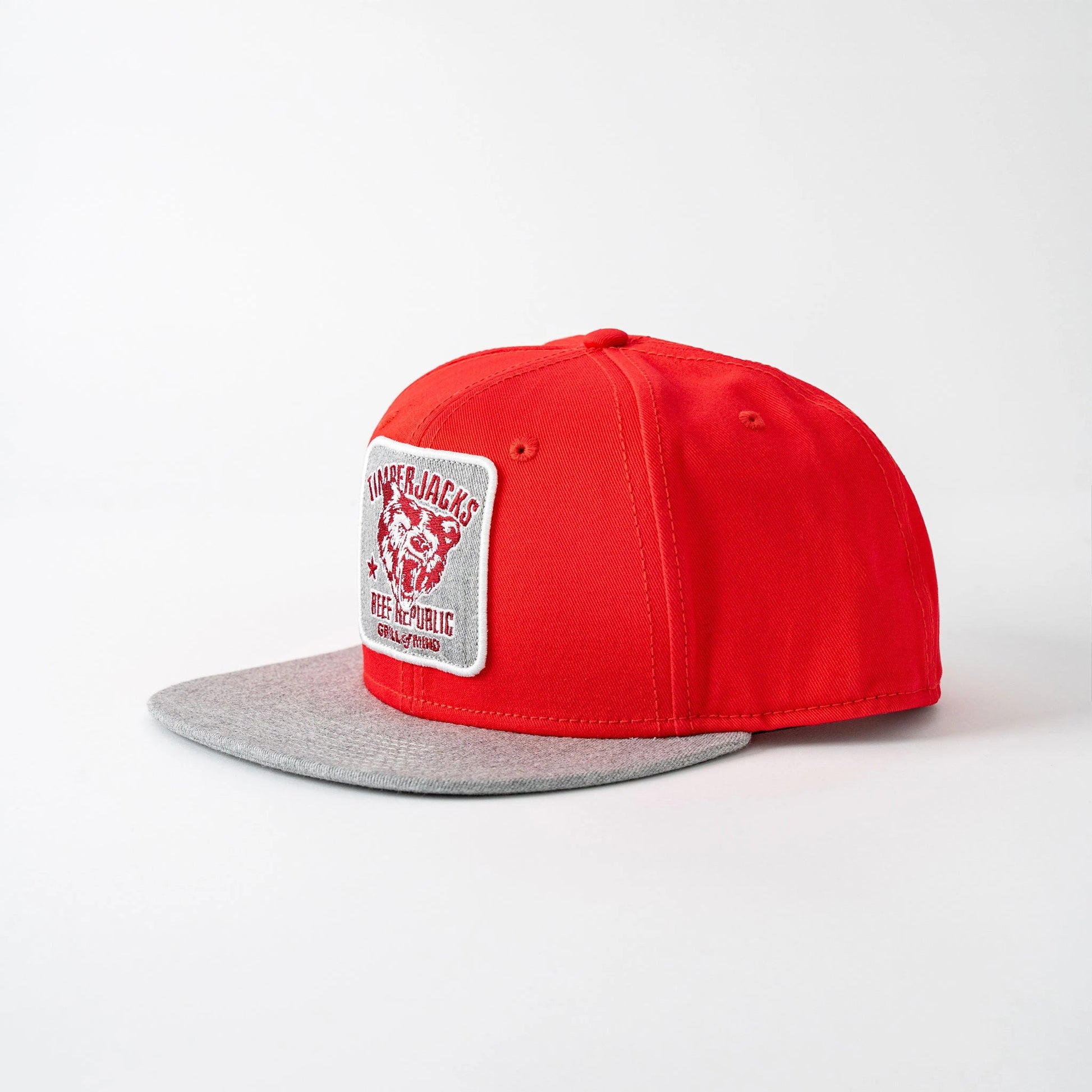Basecap Snapback Grizzly Red/Grey - timberjacks.store