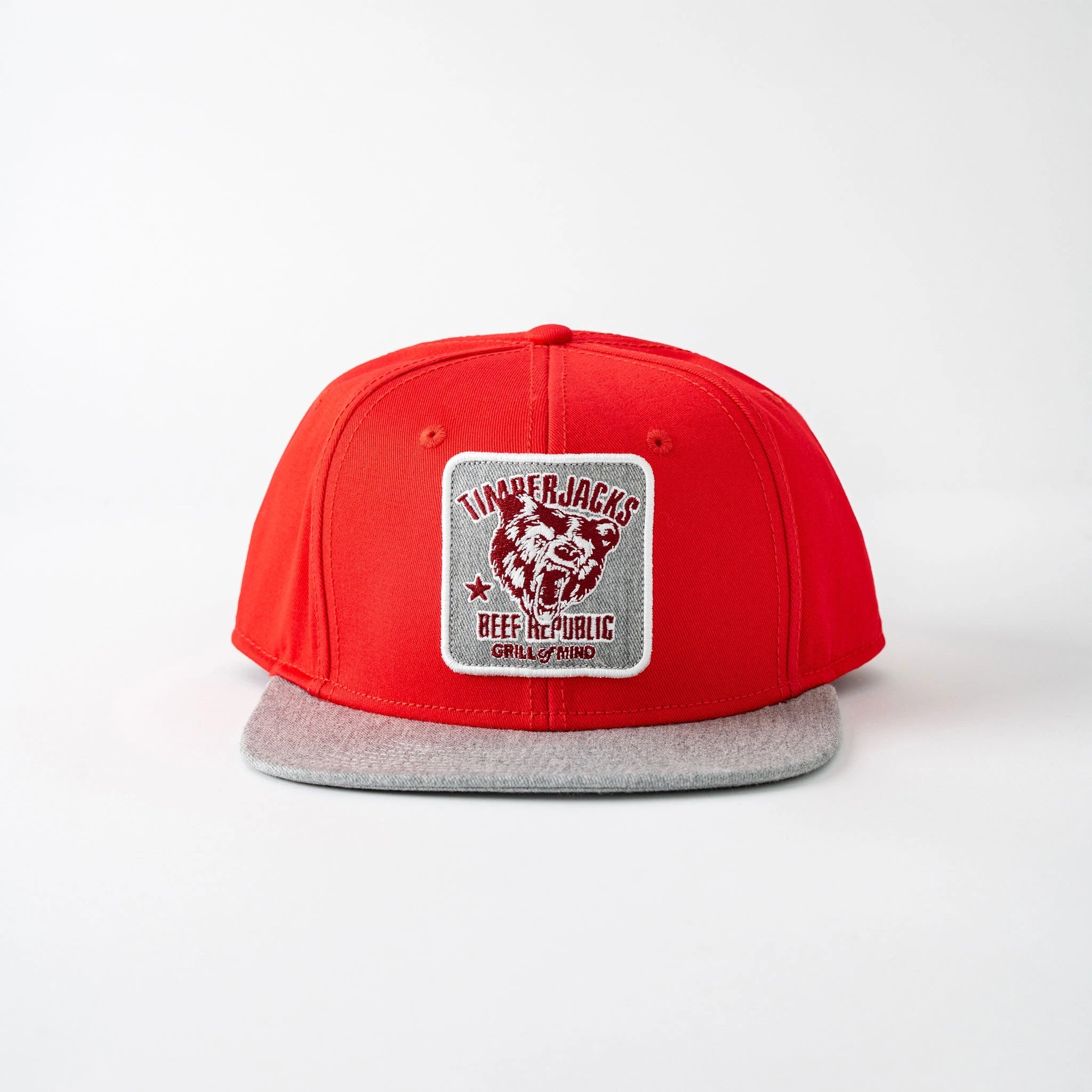 Basecap Snapback Grizzly Red/Grey - timberjacks.store