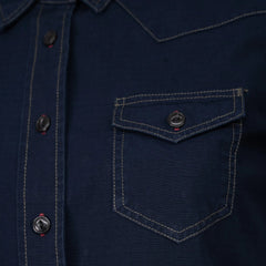 Hendo Dark Navy | Damenhemd - timberjacks.store