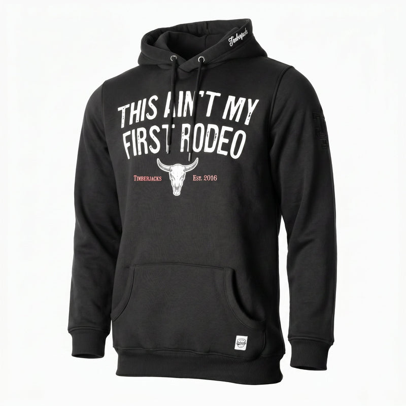Hoodie Ain't my first Rodeo Black - timberjacks.store