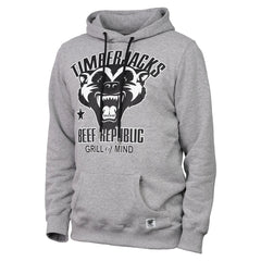 Hoodie Badger Ash Grey Recycled Cotton - timberjacks.store
