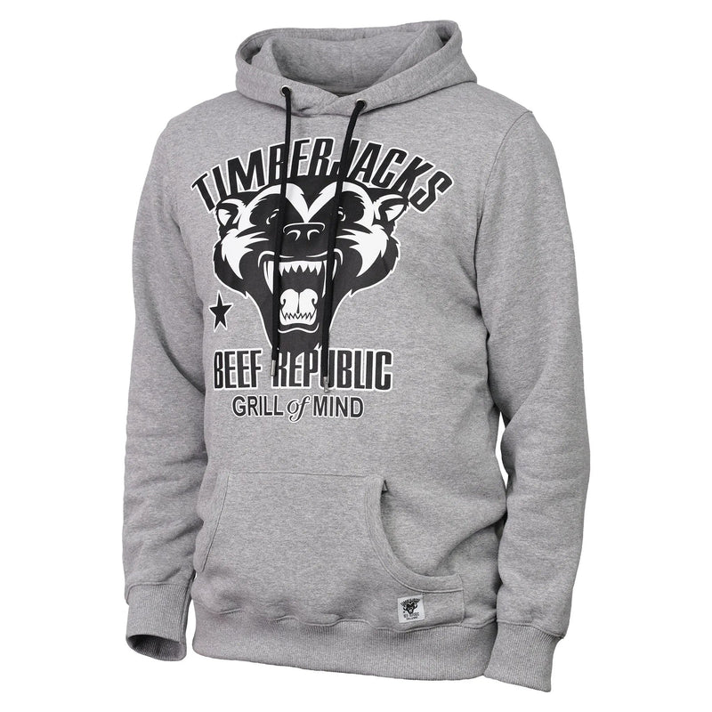 Hoodie Badger Ash Grey Recycled Cotton - timberjacks.store