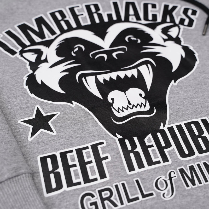 Hoodie Badger Ash Grey Recycled Cotton - timberjacks.store