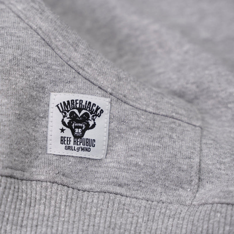 Hoodie Badger Ash Grey Recycled Cotton - timberjacks.store