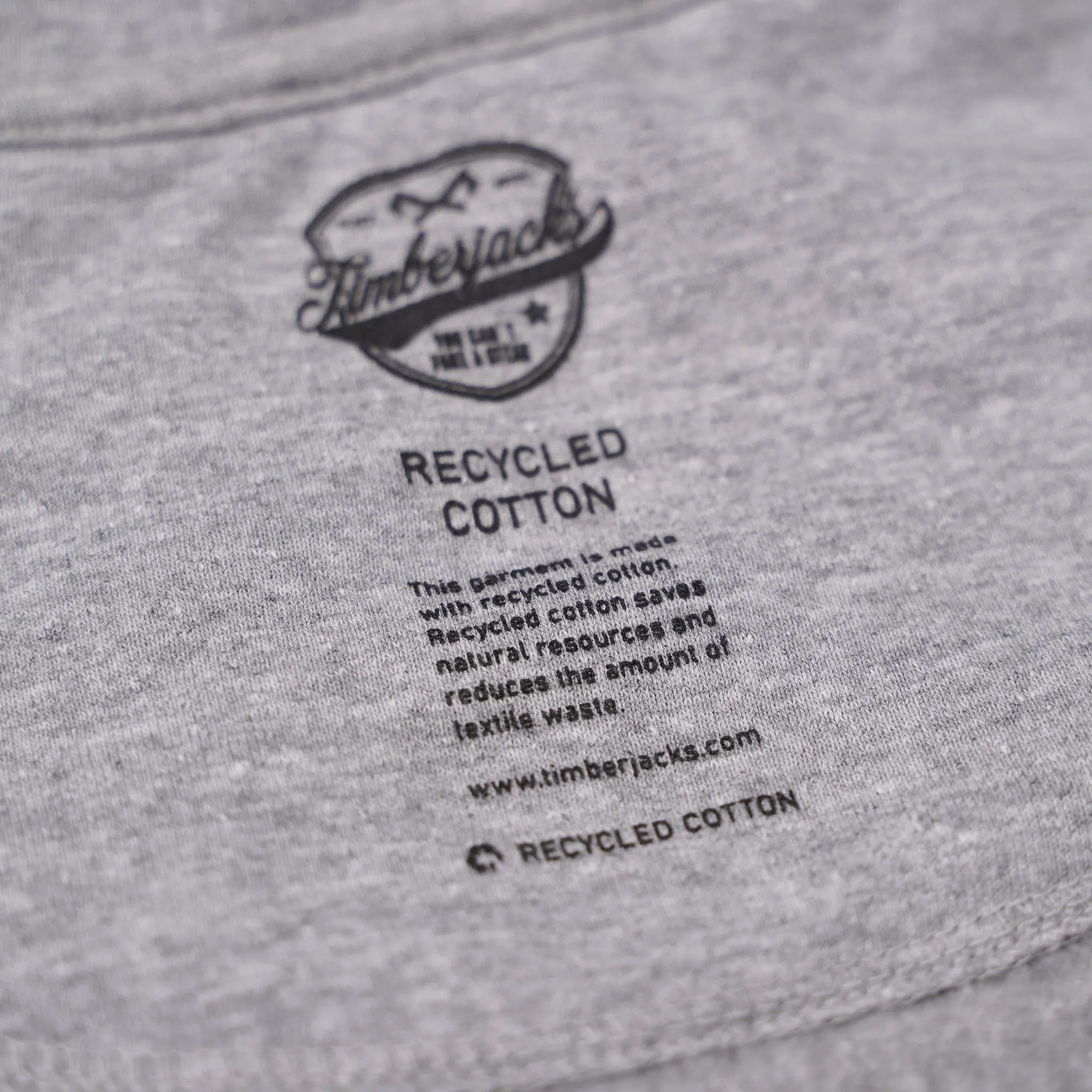 Hoodie Badger Ash Grey Recycled Cotton - timberjacks.store