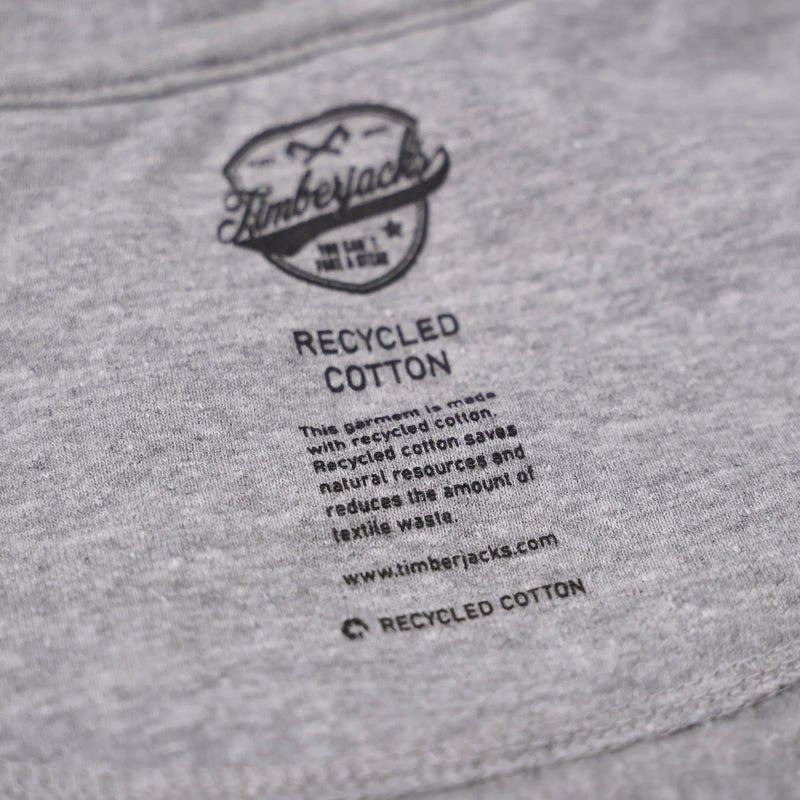 Hoodie Badger Ash Grey Recycled Cotton - timberjacks.store