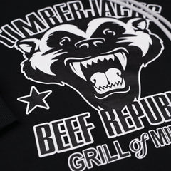 Hoodie Badger Nero Recycled Cotton - timberjacks.store