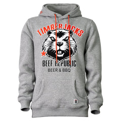 Hoodie Beaver Ash Grey Recycled Cotton - timberjacks.store