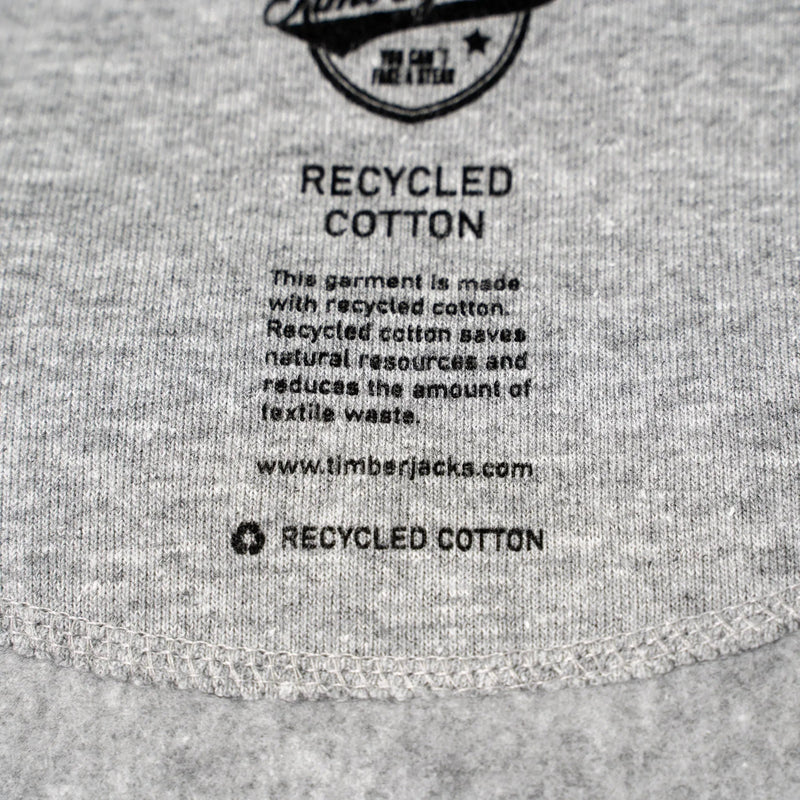 Hoodie Beaver Ash Grey Recycled Cotton - timberjacks.store