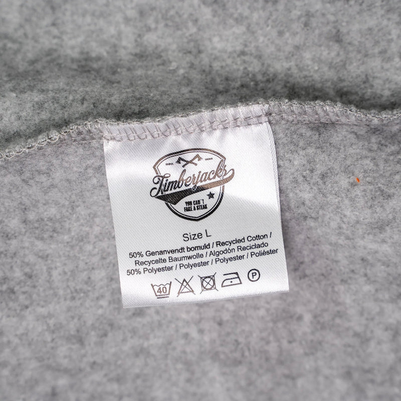 Hoodie Beaver Ash Grey Recycled Cotton - timberjacks.store